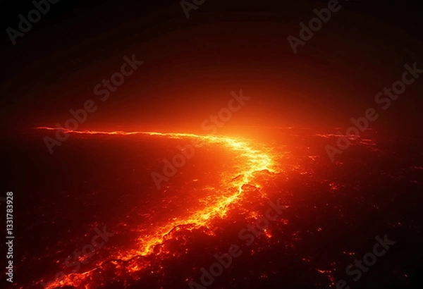 Obraz Glowing Sun in Space with Bright Orange and Red Sunset Colors