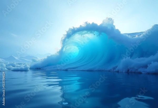 Obraz Iceberg floating in the cold ocean under a blue sky