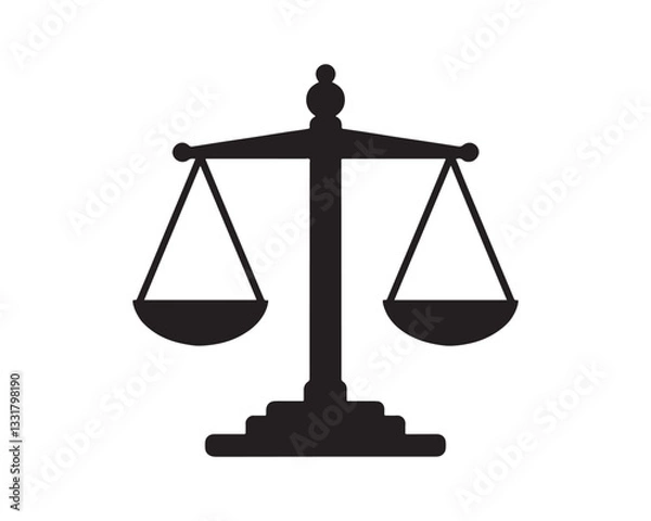 Obraz Scale icon, Justice scales, Weight scale, Scale vector illustration