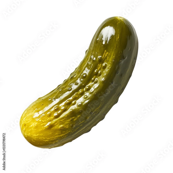 Obraz marinated pickled cucumber isolated on white background