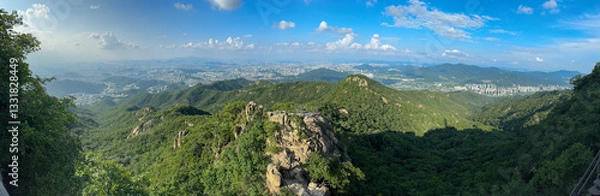 Obraz Seoul Skyline View from Gwanaksan Mountain, South Korea