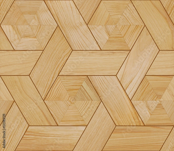 Obraz Seamless parquet texture. Can be used for 3D rendering.