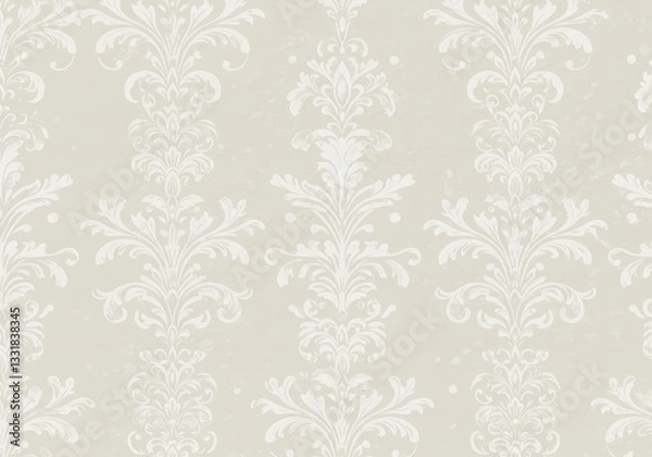 Fototapeta Elegant Damask Pattern Background for Interior Design and Decoration Projects