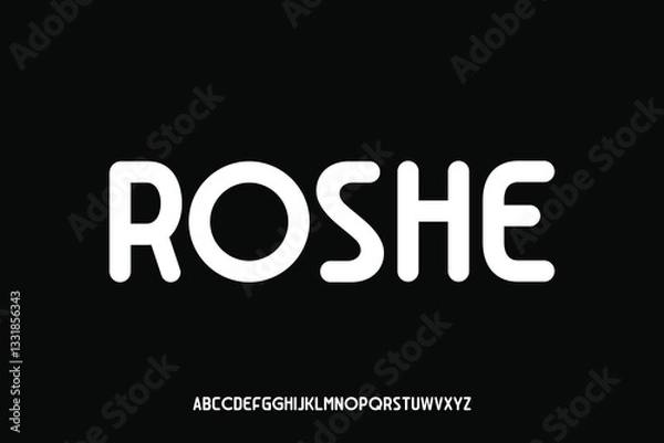 Fototapeta Display alphabet font vector design suitable for headline, poster, logo, magazine and many more
