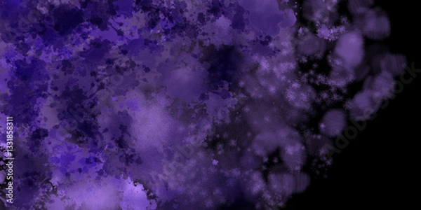 Fototapeta Abstract, minimalistic, purple and black, watercolor background for wallpapers, headers, graphics etc. 
