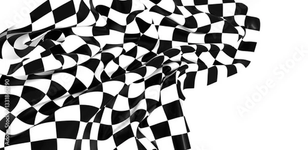 Obraz The checkered flag waves in victory a symbol of triumph and achievement