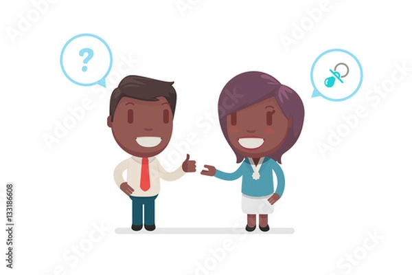 Fototapeta cute characters vector illustration