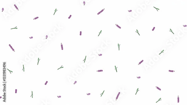 Fototapeta Seamless Lavender Tile Pattern: Serene Botanical Garden Design