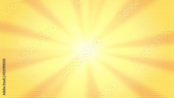 Fototapeta Bright Spring Sunshine Pattern with Golden Rays for Uplifting Designs