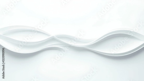 Fototapeta Symmetrical Wave Expansions: Merging Subtle Gradients and Linear Highlights on Clear White Backgrounds for Advanced Tile Visuals in Photo Stock Concept