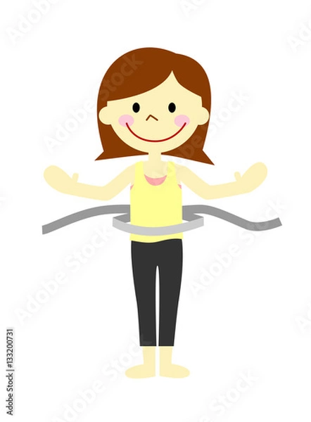 Fototapeta ダイエット　巻き尺