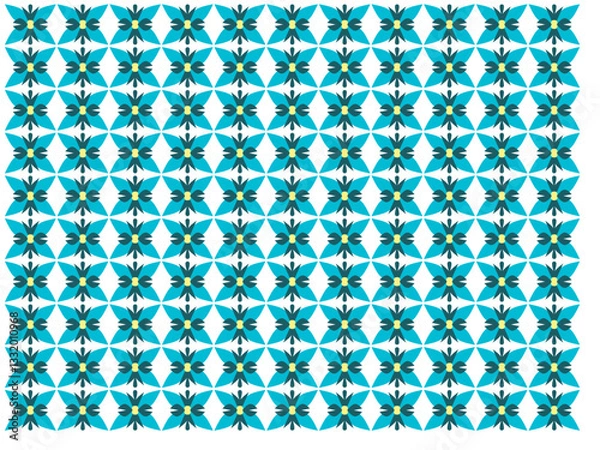 Obraz Geometric Pattern with Blue and Black Design