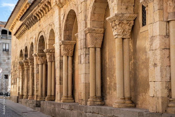Fototapeta Segovia, Spain, a trip back in time, history from the Romans to the Renaissance, in just a few streets