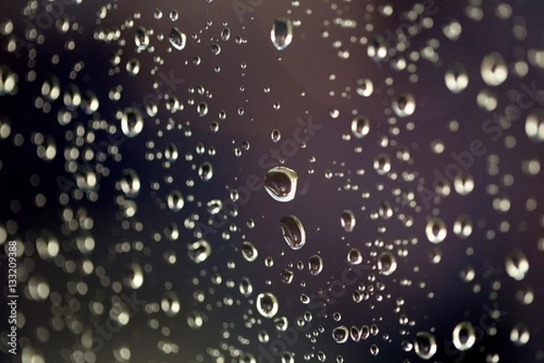 Obraz Raindrops against night