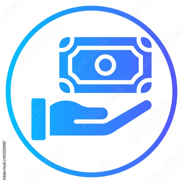 Fototapeta money gradient icon
