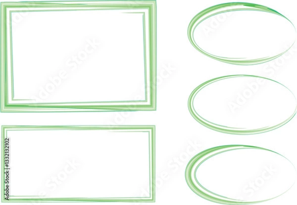 Obraz light green colored abstract art frames collection