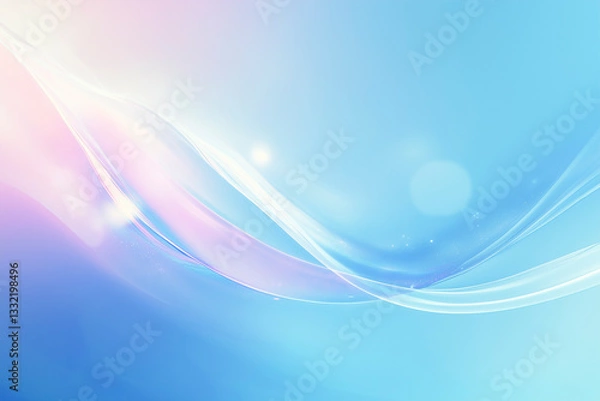 Fototapeta 爽やかなブルーウェーブの背景素材「AI生成画像」