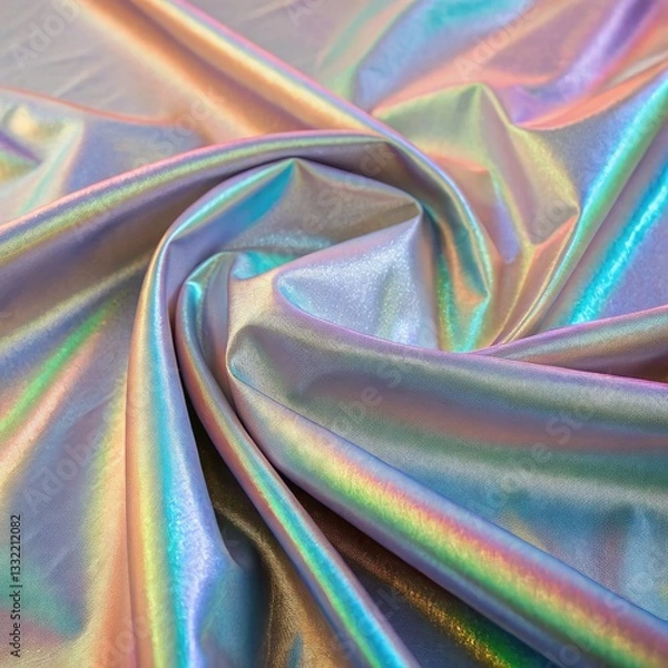 Fototapeta "Smooth silk and satin fabric texture with soft waves and elegant design, rich pink and purple tones, delicate pattern lines, luxurious and glossy textile material, high detail, flowing fabric with na