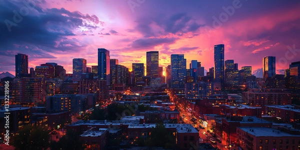 Obraz  denver cityscape wallpaper,