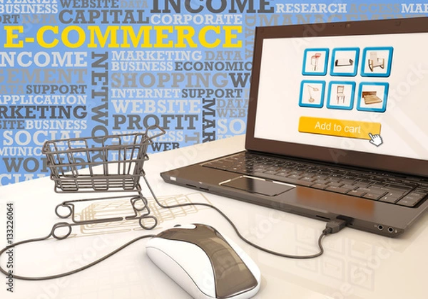 Obraz E-commerce, 3d rendering