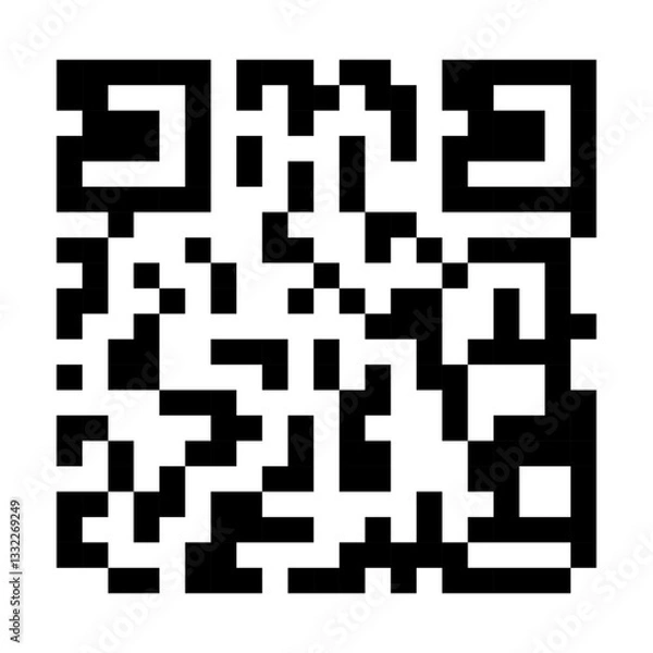 Fototapeta code, qr, vector, qr code, business, bar, symbol, coding, qrcode, barcode,