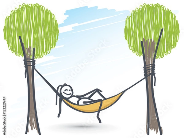 Fototapeta Ant resting between two trees