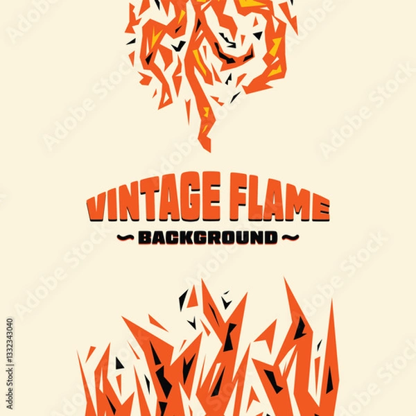 Obraz Abstract geometric vintage fire background.