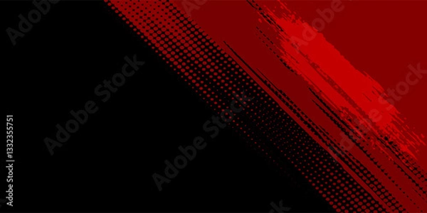 Fototapeta sports background design with red and black accent colors with a dot texture pattern vector illustration modern