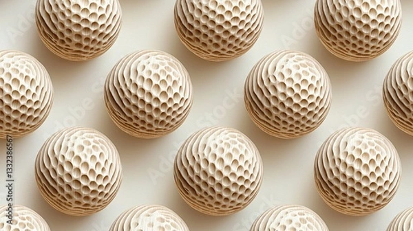 Fototapeta Abstract Pattern of Beige Balls