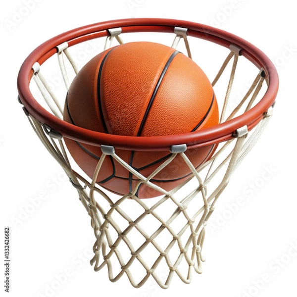 Obraz basketball hoop isolated on white background