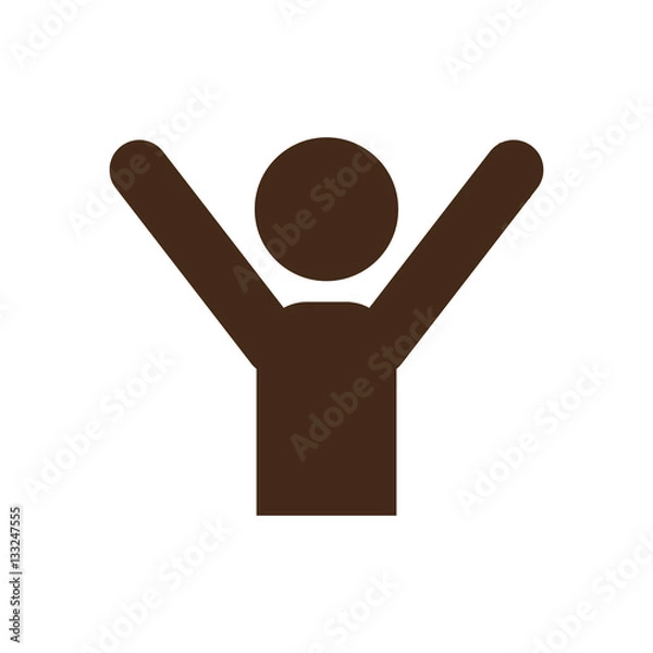 Fototapeta Success man pictrogram icon vector illustration graphic design