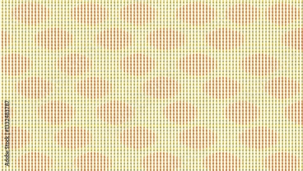 Fototapeta Bohemian Seamless Pattern: Hand-Drawn Retro Circles in Earthy Tones