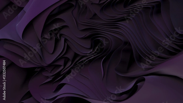Fototapeta Abstract Modern Background wavy pattern 3D ren