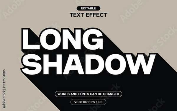 Obraz Long Shadow Bold Headline Text Effect