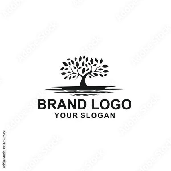 Obraz tree silhouette logo illustration