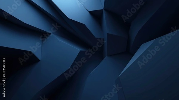 Obraz Abstract Dark Blue Fractal Background