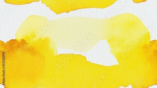Fototapeta Vibrant yellow watercolor art studio abstract design artistic environment close-up view creative expression