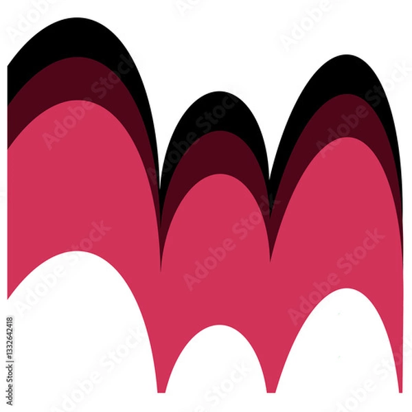 Obraz Red And Black Shape Illustration 