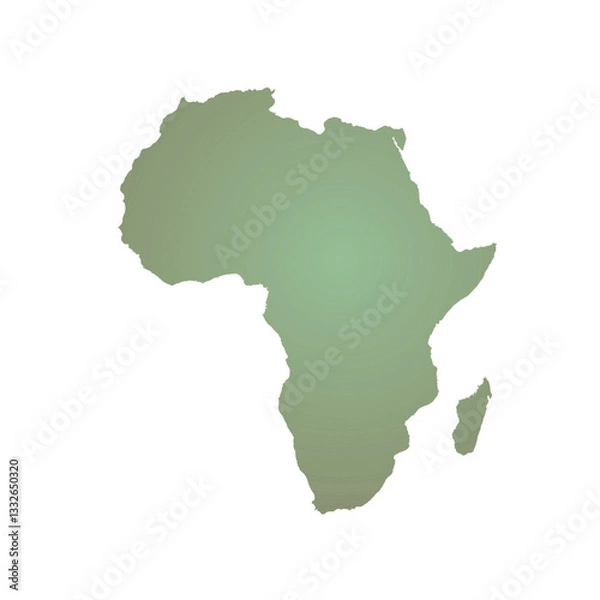 Obraz Map of Africa, sign silhouette. World Map Globe. Vector Illustration isolated on transparen background. African continent.