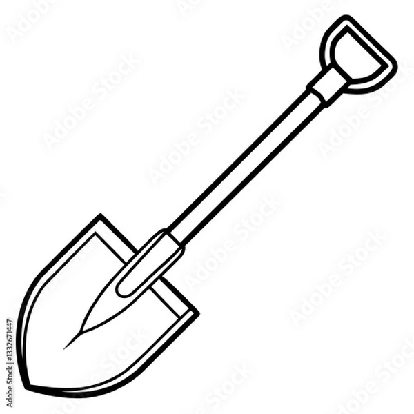 Obraz Simple Shovel Icon Vector Art