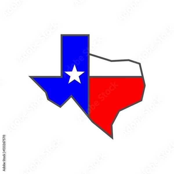 Obraz Texas map icon vector