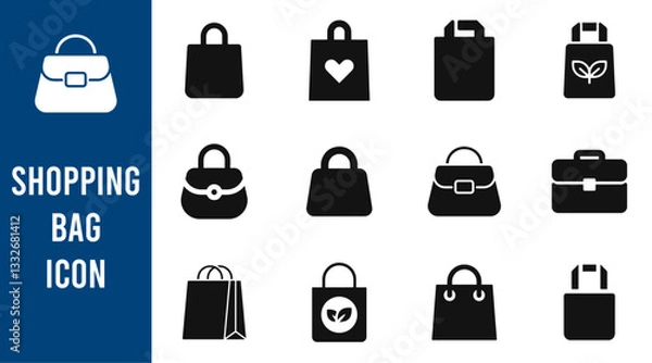 Obraz Shopping Bag Icon Set.