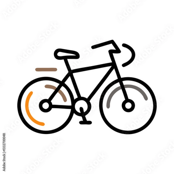 Obraz bicycle icon, bicycle flat illustration - simple vector illustration of bicycle , perfect for icons and logos