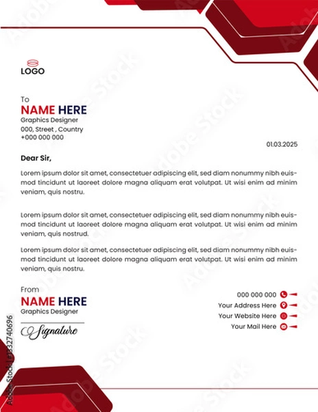 Obraz Creative LetterHead Design.