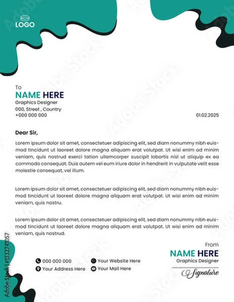 Obraz Creative LetterHead Design.