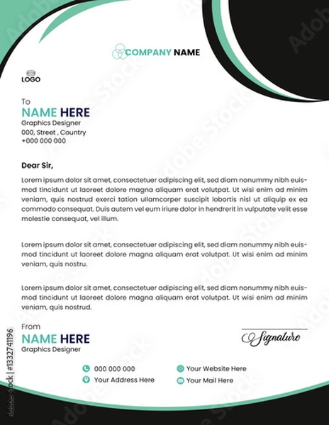 Obraz Creative LetterHead Design.
