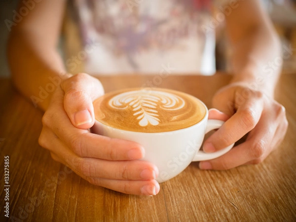 Obraz latte art in cafe