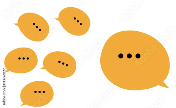 Fototapeta Chat speech bubble for messaging. Blue and gray speech bubble