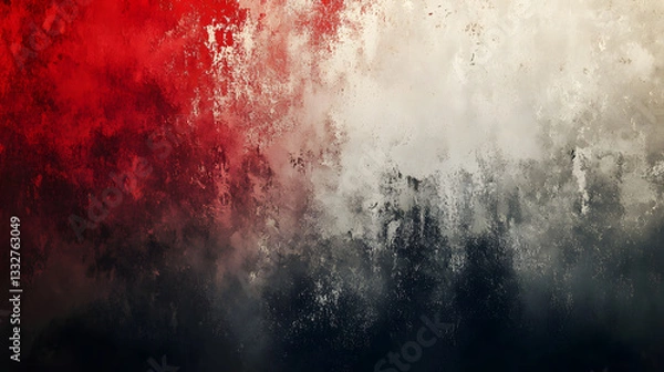 Fototapeta Abstract Red, White, and Black Grunge Texture Background