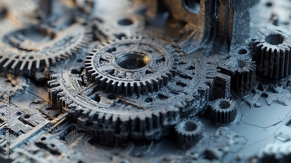 Obraz Industrial 3D printed structures with modern aesthetics high resolution wallpaper